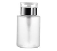 Sdlnklm Flacon Distributeur Démaquillant Récipient Pompe Vide Transparent avec Couvercle Verrouillable Fonction Pression Adapté pour Rangement Nettoyant Salon, 150 ml