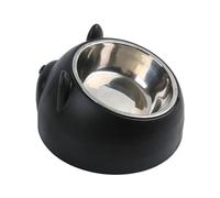 Sdlnklm Gamelle Inclinée pour Chien, en Acier Inoxydable, Légère, Mignonne, Facile à Nettoyer, Robuste, Idéale pour Nourrir Chats, Chiens, Chatons et Chiots à, Noir