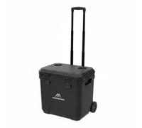 Sdlnklm Glacière Isotherme Mobile sur Roues Conteneur Réfrigéré Isolant Multiusages Roues Résistantes Adaptée au Transport de Denrées Pique-Nique Livraison en Voiture, Noir