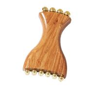 Sdlnklm Gua Sha Outil Massage Visage Outil Gua Sha Relaxant Accessoire Massage Facial Ergonomique Bois Cuivre Outil Massage Corps Portable Fonction Lifting Co, Couleur Du Bois