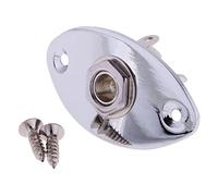 Sdlnklm Guitar Oval Jack Prise Entrée Sortie Douille Socle Plaque Fer Cuivre Convenant pour Réparation Installation Maintenance Électric Guitar Bass, Argent