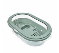 Sdlnklm Habitat Reptile Bac Ergonomique avec Rebords Sécurisés Conception Transparente et Baignade en Plastique Adapté à des Petits Reptiles Entretien Quotidien Intérieur Familial, L L