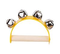 Sdlnklm Handbell Bracelet Percussion Musicale à Main Bracelet Grelots Bois Hochet Éducatif Rythmique Finition Décorative Raffinée En Bois Naturel Adapté,