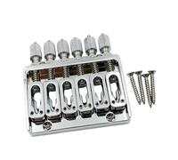 Sdlnklm Headless Pont de Guitare Électrique pour Guitare Sans Tête Fixation Stable Pièce Queue Selle En Alliage de Zinc Montage Précis Adapté à La Customisati, Argent