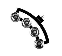 Sdlnklm Hi Hat Tambourine Tambourin Percussion Main Cloche Rattle Accessoire Double Rangée Conception Professionnelle pour Accompagnement Danse Chant Concert, S