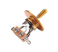 Sdlnklm Interrupteur 3 Voies Sélection pour Guitare Électrique Rondelle Plaque Rythmique Aigüe Matériau Alliage Installation Simple Adapté pour Scène Live Ate, Doré