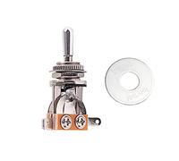 Sdlnklm Interrupteur 3 Voies Sélection pour Guitare Électrique Rondelle Plaque Rythmique Aigüe Matériau Alliage Installation Simple Adapté pour Scène Live Ate, Argenté