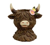 Sdlnklm Jardinière en Forme de Vache des, Pot de Fleurs avec Trous de Drainage, Objet à Motifs de Vaches