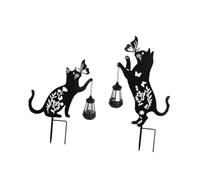 Sdlnklm Lampe Solaire de Jardin en Forme de Chat, Lampe de Balcon, Luminaire