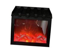 Sdlnklm Lanterne de Cheminée, Lanterne de Cheminée Sans Flamme avec Effet Flamme, Petite Cheminée LED, Décoration de Noël pour Une Utilisation Intérieure et E, avant-toits