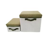 Sdlnklm Lot de 2 Escaliers Pliables pour Animaux avec Boîte de Rangement, Construction Robuste, Escalier pour Chien, Design Multifonctionnel, Matériau Confort, 2 Niveaux
