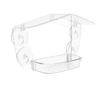 Sdlnklm Mangeoire pour Oiseaux Mangeoire Fenêtre Distributeur Graines Abri Oiseaux Boîtier Transparent Acrylique avec Trous de Drainage Fixation Ventouses