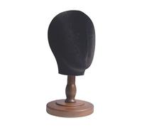 Sdlnklm Mannequin Tête Socle Chapeaux Perruques Porte-accessoires Rangement Bois Tissu Surface Lisse Léger Convient pour Boutique Exposition Salon Domicile Ma, Base Basse