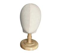 Sdlnklm Mannequin Tête Stand Perruque Bois Base Tissu Stable pour Exposer et Chapeaux Cheveux Bandeaux Convenant pour Maison Magasin Salon, Modèle de tête d'homme
