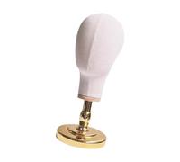Sdlnklm Mannequin Tête Stand Présentoir Support Perruque Modèle Toile Base PVC Tissu Adapté à la Présentation de Chapeaux Foulards Lunettes pour, or
