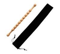 Sdlnklm Massage Stick Bâton de Massage Bois Gua Sha Scraping Accessoire Détente Musculaire Fonction Anti-stress Maniable Compact Prise Naturelle Soulagement C, avec Sac de Rangement, Petit