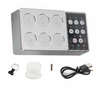 Sdlnklm Mélangeur de Pigments Automatique Agitateur Mixeur Batteur Entraînement Régulier pour Teintes Stables Six Emplacements pour Flacons Multiples Format, Array, Argenté