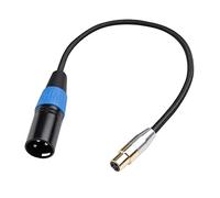 Sdlnklm Mini XLR Vers XLR Câble Adaptateur Audio Trois Fiches Connecteur Jack Câble Plaqué Or Sans Interférence Convient à Studio Musique Enregistr, 1M