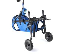 Sdlnklm Mobilité Harnais d'Accompagnement pour Chien Chariot Mobile Structure de Soutien Cadre Ajustable Roues Amortisseurs Adapté à Sortie Promenade Rétablissement, Bleu, Bleu, S