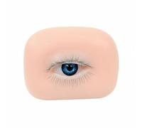 Sdlnklm Module d'Entraînement Cils Modèle Œil Réaliste Silicone Paupière Relevable Perspective 3D Entraînement Séparation Pose Retrait Outils Pédagogiques pour Écoles et Domicile, Œil Gauche