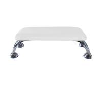 Sdlnklm Nail Arm Rest Coussin Main Table Support Manucure Ergonomique En Cuir Microfibre Doux et Résistant à L'Usure Adapté à L'Usage Professionnel, Blanc et argent