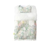 Sdlnklm Nid de Sommeil pour Oiseaux Lit avec Oreiller Perchoir Hamac Coussin Flanelle Douce et Textile Imprimé Adapté aux Oiseaux en Repos Ambiance Confortable Sommeil Réparateur, Vert, Vert