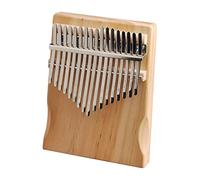Sdlnklm Piano à Pouces Instrument à 17 Notes Clavier Bois Accessoire Musique Livret Enseignement Coffret Protection Adapté aux Élèves Débutants, Bois