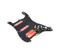 Sdlnklm Pickguard Pickup Électronique pour Guitare Pickguard à Micros Doubles Intégré Composants Assemblage Instrument à Cordes Pratique Structure Robuste Pou, Noir et rouge