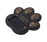 Sdlnklm Pierre Tombale en Forme de Patte, Stèle Commémorative pour Chien, Panneau de Cimetière, Accessoires, 15 X 15 X 1,5 Cm, pour Décoration D'étagère, Noir