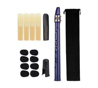 Sdlnklm Pocket Saxophone Flûte Portable Mini Saxophone Instrument à Vent Résine Compact Facile à Utiliser Embouchure Pratique avec Tableau Doigté Adapté pour, Bleu