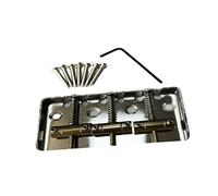 Sdlnklm Pontet de Basse Composant Guitare Électrique 6 Cordes Chevalet Réglable Métal Robustesse Queue Installation Rapide Accessoire Remplacement Adapté Aux, argent