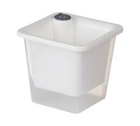 Sdlnklm Pot de Fleurs à Arrosage Automatique, Pot de Fleurs, Pot Décoratif Compact pour Pothos, Orchidées, Plantes Africaines, Fenêtre, Blanc