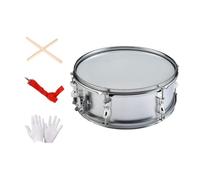 Sdlnklm Snare Drum Ensemble Percussion 14 Pouces Instrument avec Sangle Réglable Peau Polyester pour Débutants Pratique Personnelle Cours Collectif Anniversai, Silver 14 Po