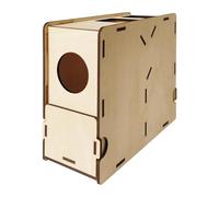 Sdlnklm Souffleur de Mangeoire à Oiseaux en Bois, Portable, épandeur de Grains Manuel avec Fonction Vent pour La Maison