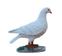 Sdlnklm Statue Pigeon en Résine pour Pierre Détails Végétation Verte Figurine d'Oiseau Résistante aux Rayons pour Cour Balcon, 1918