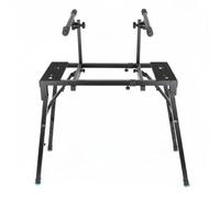 Sdlnklm Support de Clavier Pliable Support Électrique Stand Réglable Support d'Instrument à Clavier Acier Résistant Stabilité Fiable Pliable pour Gain de, Double Layer