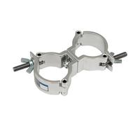 Sdlnklm Swivel Coupler Pince à Tube Orientable pour Structure Lumière Aluminium Rotation Complète Fixation Sécurisée Adaptée DJ Événement Théâtre Bar, ARGENT