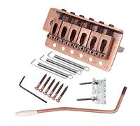 Sdlnklm Système Tremolo Guitare Électrique pour Type à Pont Mobile Barre de Vibrato Incluse et Vis Remplacement Universel Matériel Métal Robuste Ada, Rouge
