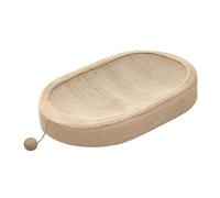 Sdlnklm Tapis Griffoir pour Chat Matière Sisal Robuste Espace de Repos avec Jouet pour Chat Fond Antidérapant Protège Efficace de La Maison Adapté Relaxation, Ovale avec Boule de sisal