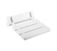 Sdlnklm Teck Pliant Banc de Mural Tabouret Escamotable Siège Pliable Résistant à l'Eau Confort Ergonomique Convient aux Enfants Personnes Âgées, blanc