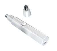 Sdlnklm Tondeuse Nez Électrique Tondeuse Oreilles Coupe Sourcils Coupe Poils Visage Outil Léger Tête Amovible Entretien Pratique Adaptée pour Hommes Femmes Hy, Blanc