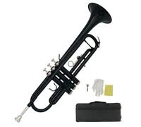 Sdlnklm Trompette Basse Bémol Instrument à Vent Cuivre Cornet Bugle Conception Précise avec Trois Pistons et Cloche Classique Laiton Ébonisé Élégant