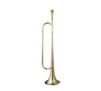 Sdlnklm Trompette Bugle de Cavalerie pour Orchestre Instrument à Vent en Cuivre Cor d'Harmonie avec Embouchure Jouet d'Initiation Musicale pour Débutant, or Sib 7c