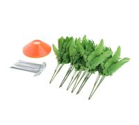 Sdlnklm Tuteurs de Jardin en Forme de Carottes de Pâques, Décoration de Pâques pour L'extérieur, Feuilles Artificielles, Parterre de Carottes de Pâques Po, 12 Pièces