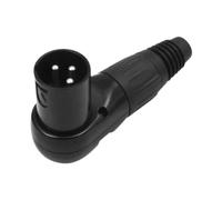 Sdlnklm XLR Connecteur Adaptateur 3 Broches Prise Soudée Angle Droit Connecteur Câble Audio Multi Directionnel Fonction Ajustable Matière Alliage D, Mâle