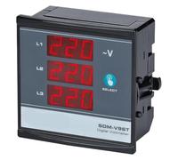 SDM-V96T,V72T 3 * 380V + voltmètre triphasé numérique neutre, affiche la séquence de phases, mince et Compact, panneau de mesure LED(96 * 96mm)