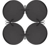 SDNAM Coussin de Chaise Jardin Rond，Lot de 4 imperméable Coussin de siège antidérapant en Polyester déhoussable, Coussin d’Assise à mémoire de Forme pour extérieur intérieur(Q1,Diameter 4pcs 50x5cm)