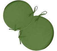 SDNAM Coussin de Chaise Jardin Rond，Lot de 4 imperméable Coussin de siège antidérapant en Polyester déhoussable, Coussin d’Assise à mémoire de Forme pour extérieur intérieur(Q14,Diameter 2pcs 40x8cm)