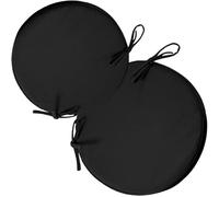 SDNAM Coussin de Chaise Jardin Rond，Lot de 4 imperméable Coussin de siège antidérapant en Polyester déhoussable, Coussin d’Assise à mémoire de Forme pour extérieur intérieur(Q16,Diameter 2pcs 38x8cm)