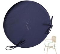 SDNAM Coussin de Chaise Jardin Rond，Lot de 4 imperméable Coussin de siège antidérapant en Polyester déhoussable, Coussin d’Assise à mémoire de Forme pour extérieur intérieur(Q12,Diameter 1pc 35x5cm)